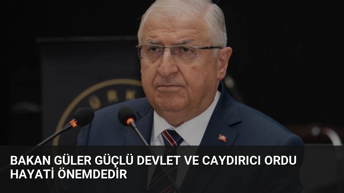 Bakan Güler Güçlü Devlet ve Caydırıcı Ordu Hayati Önemdedir