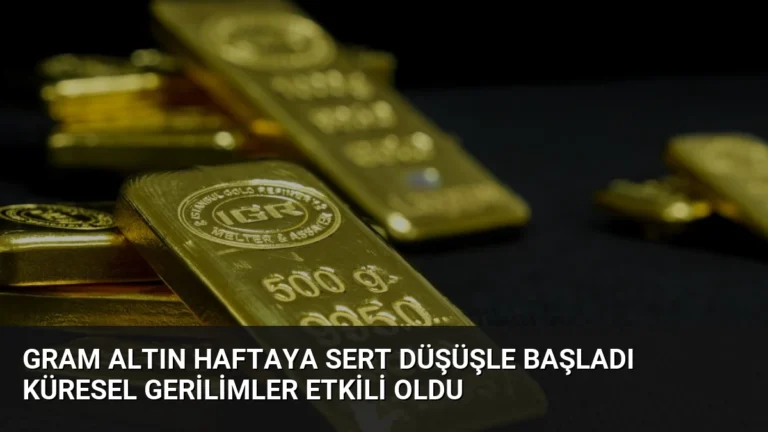 Gram Altın Haftaya Sert Düşüşle Başladı Küresel Gerilimler Etkili Oldu