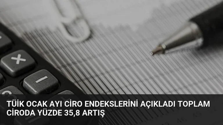 TÜİK Ocak Ayı Ciro Endekslerini Açıkladı Toplam Ciroda Yüzde 35,8 Artış