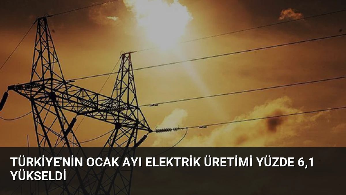 Türkiye’nin Ocak Ayı Elektrik Üretimi Yüzde 6,1 Yükseldi