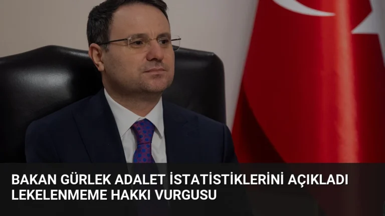 Bakan Gürlek Adalet İstatistiklerini Açıkladı Lekelenmeme Hakkı Vurgusu