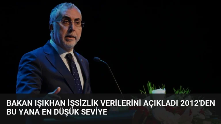 Bakan Işıkhan İşsizlik Verilerini Açıkladı 2012’den Bu Yana En Düşük Seviye