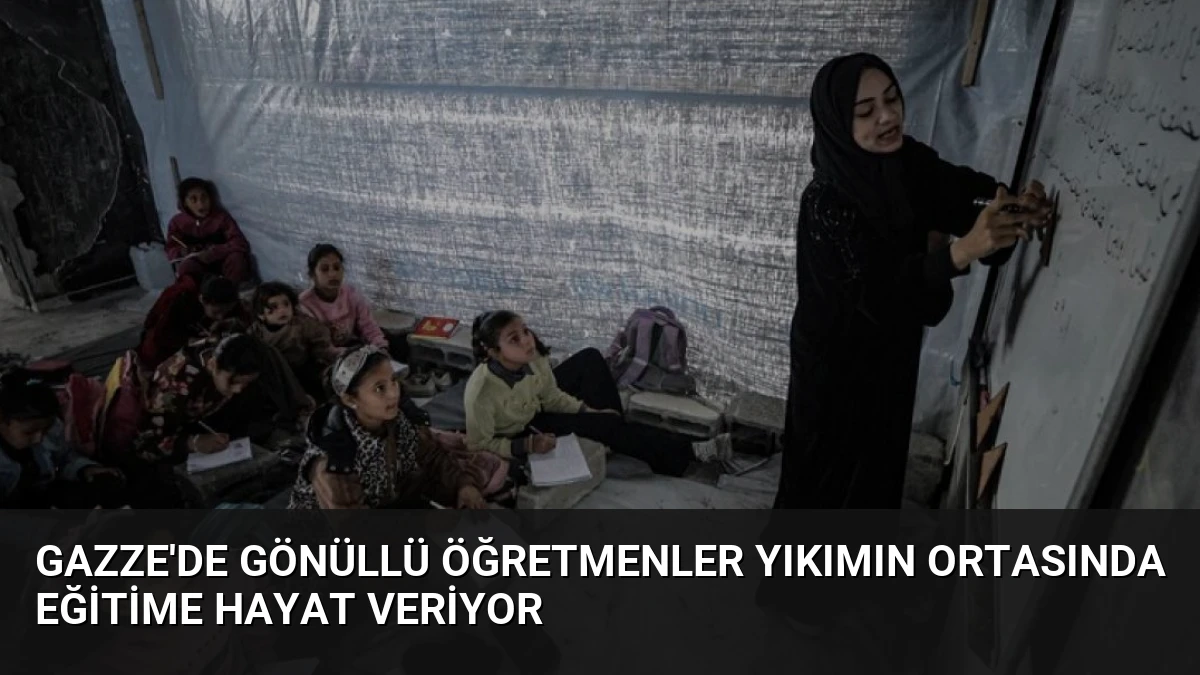 Gazze’de Gönüllü Öğretmenler Yıkımın Ortasında Eğitime Hayat Veriyor