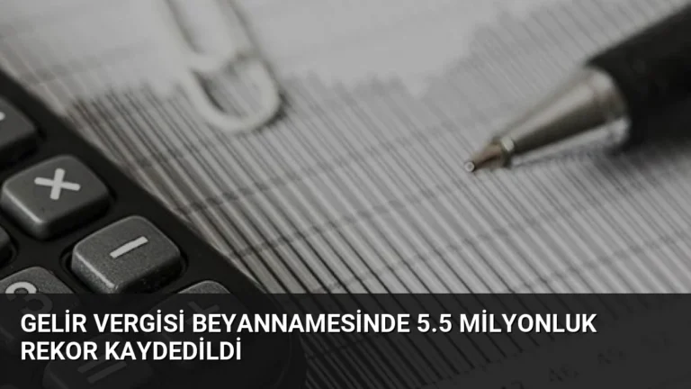Gelir Vergisi Beyannamesinde 5.5 Milyonluk Rekor Kaydedildi