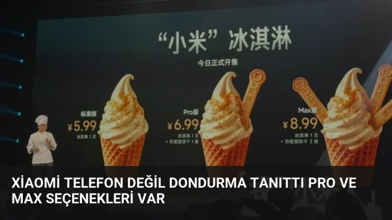 Xiaomi Telefon Değil Dondurma Tanıttı Pro ve Max Seçenekleri Var