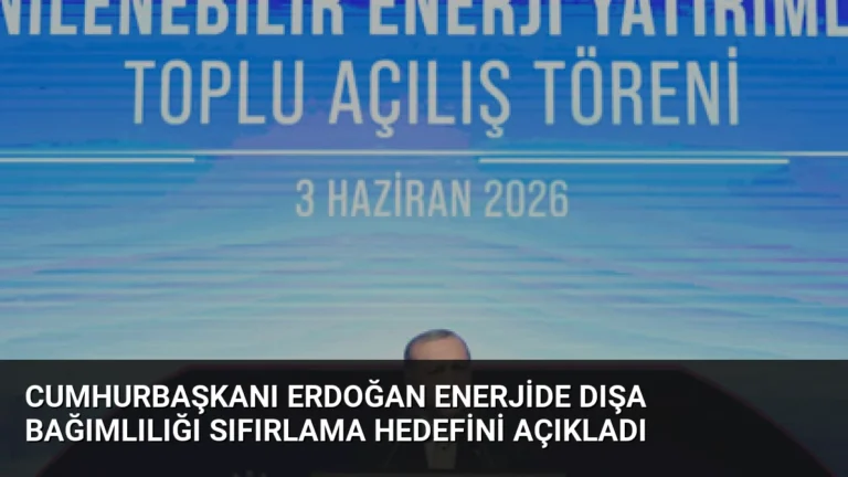 Cumhurbaşkanı Erdoğan Enerjide Dışa Bağımlılığı Sıfırlama Hedefini Açıkladı