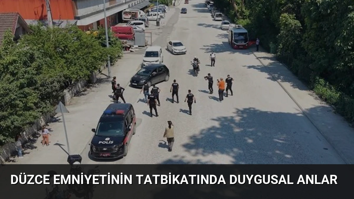 Düzce Emniyetinin Tatbikatında Duygusal Anlar