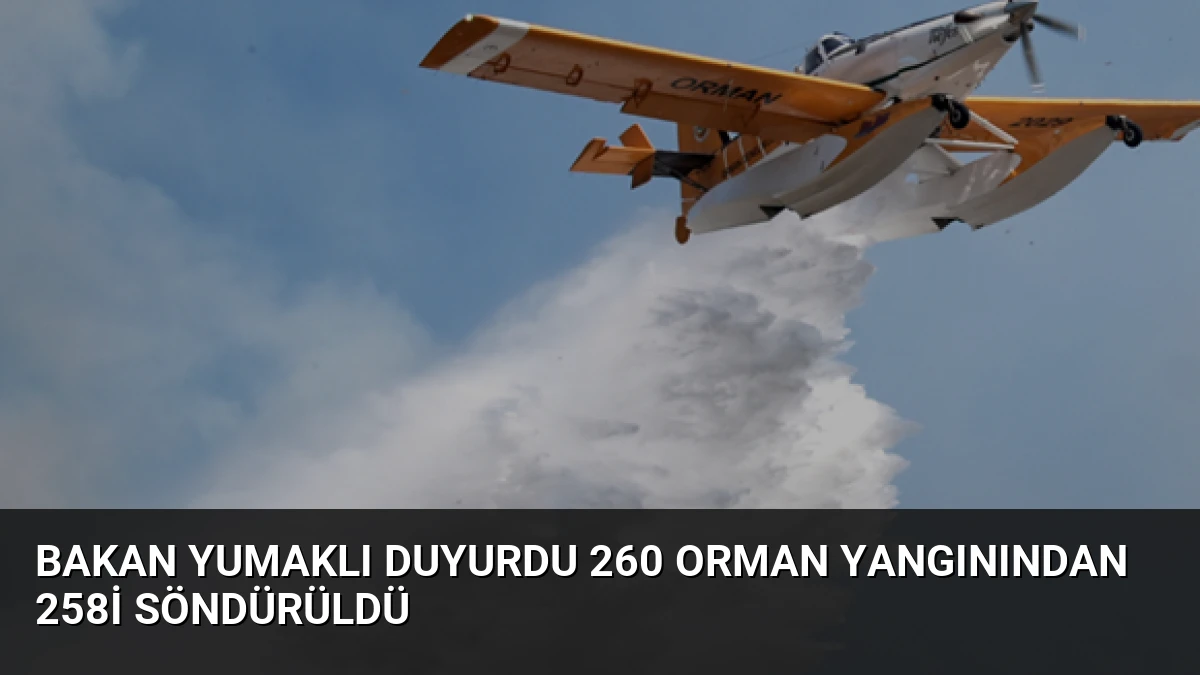 Bakan Yumaklı Duyurdu 260 Orman Yangınından 258i Söndürüldü