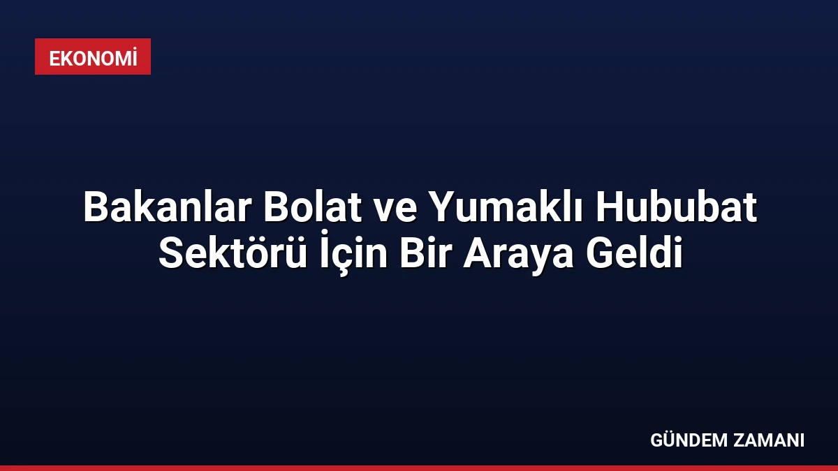Bakanlar Bolat ve Yumaklı Hububat Sektörü İçin Bir Araya Geldi