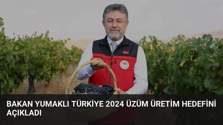 Bakan Yumaklı Türkiye 2024 Üzüm Üretim Hedefini Açıkladı