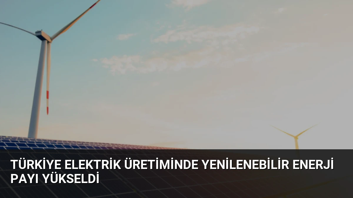 Türkiye Elektrik Üretiminde Yenilenebilir Enerji Payı Yükseldi