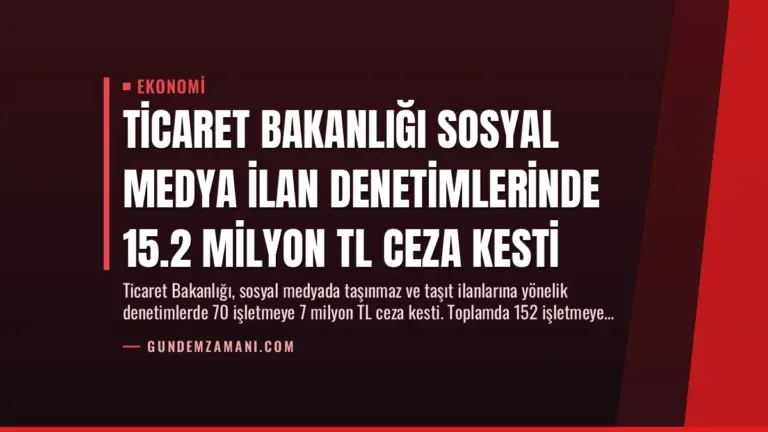 Ticaret Bakanlığı Sosyal Medya İlan Denetimlerinde 15.2 Milyon TL Ceza Kesti